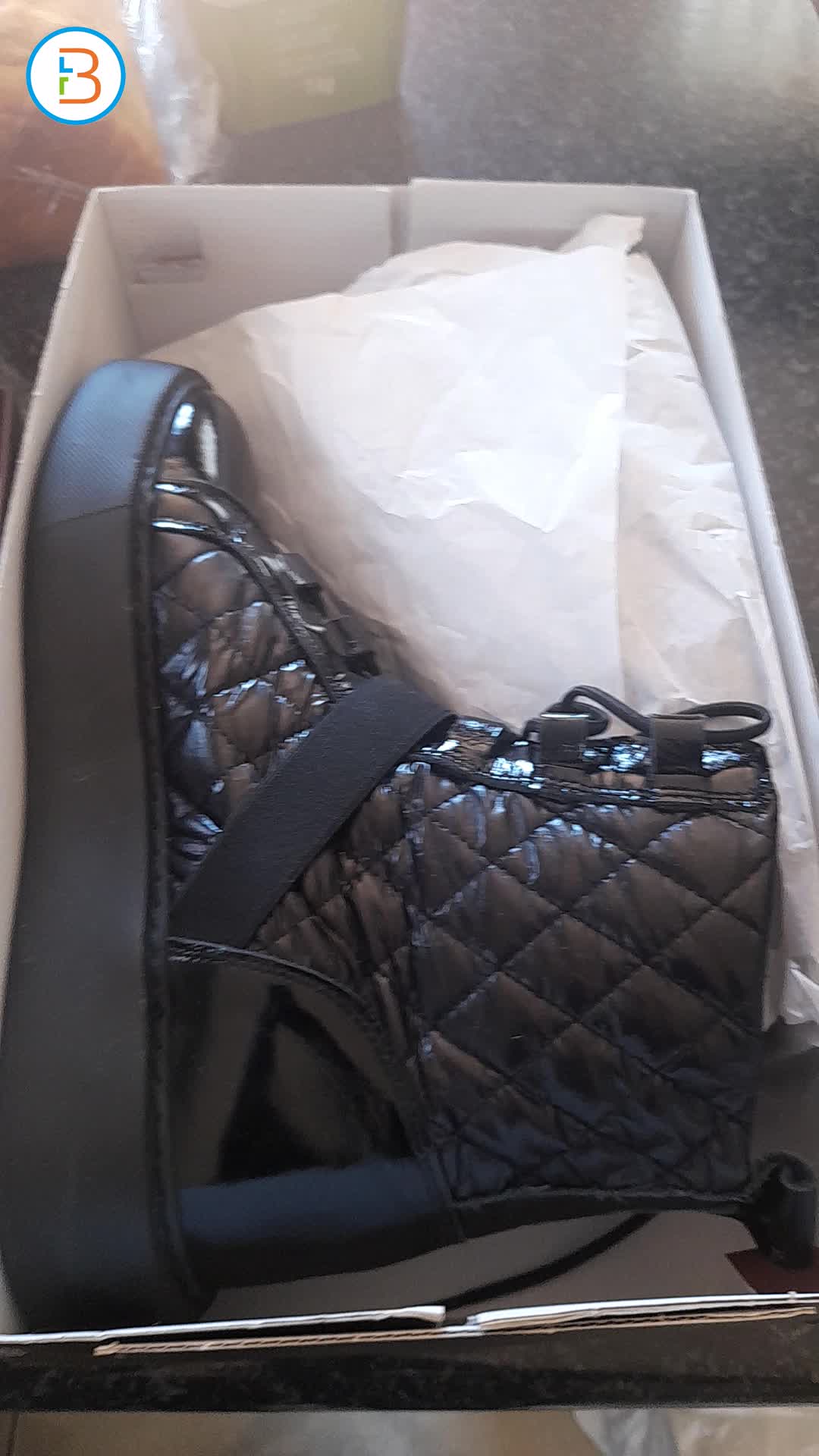 Men Black Patent Boots