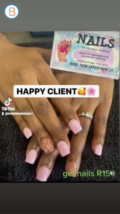 Gel nails from R50
shop 27 whitehouse..phoenix
instyle hair salon