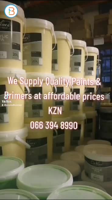 20L & 5L Quality Paints and Primers at affordable prices KZN Delivery can be arranged