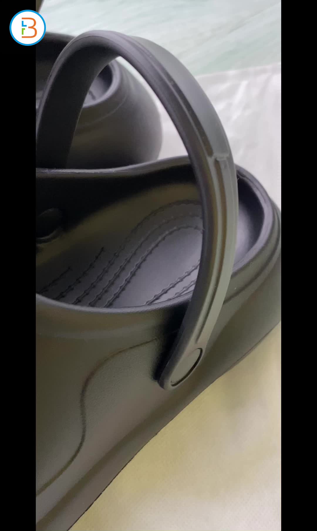 black platform clogs