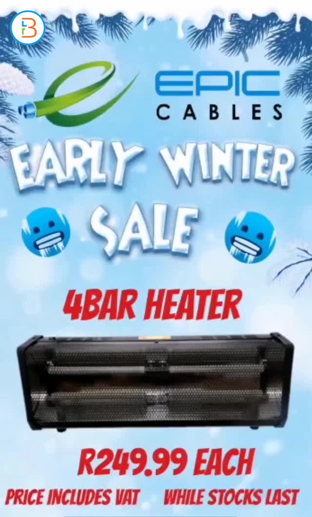 Winter Special on 4 bar heaters