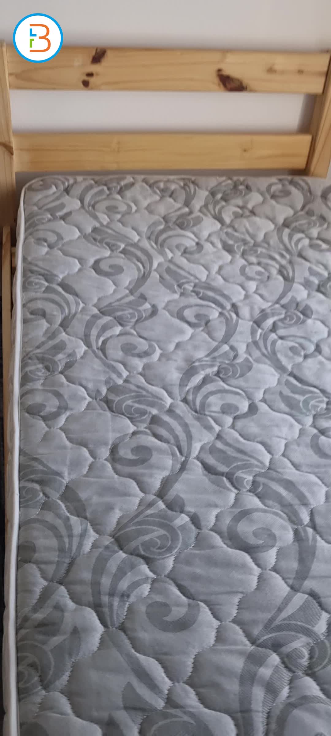 single wooden frame bed plus mattress