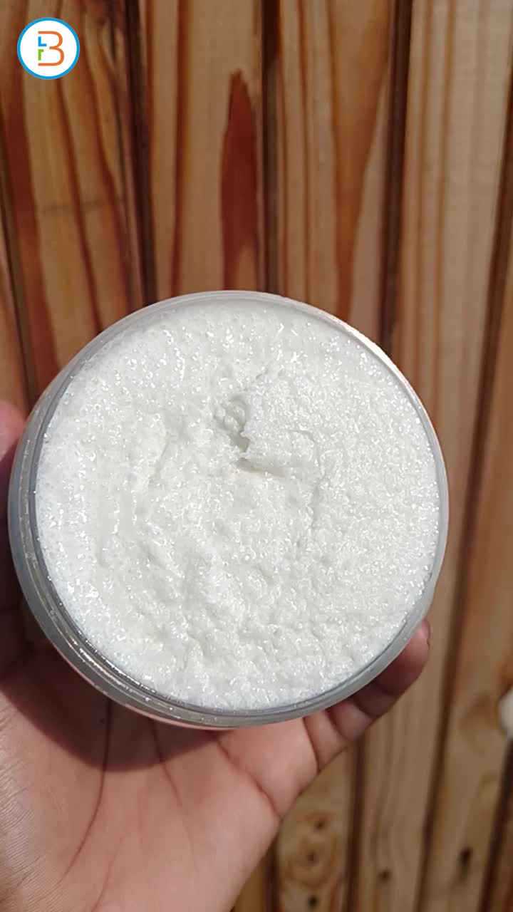 Baby powder scrub